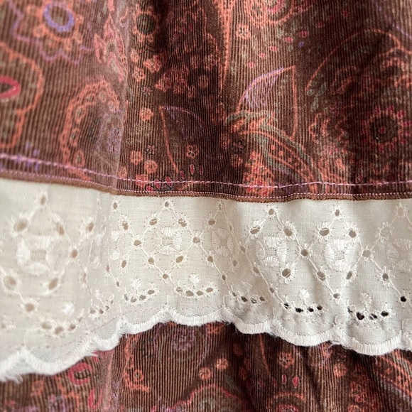 Y2K OshKosh B'gosh Brown and White Dress Winter Girls 7 - Picture 2 of 6